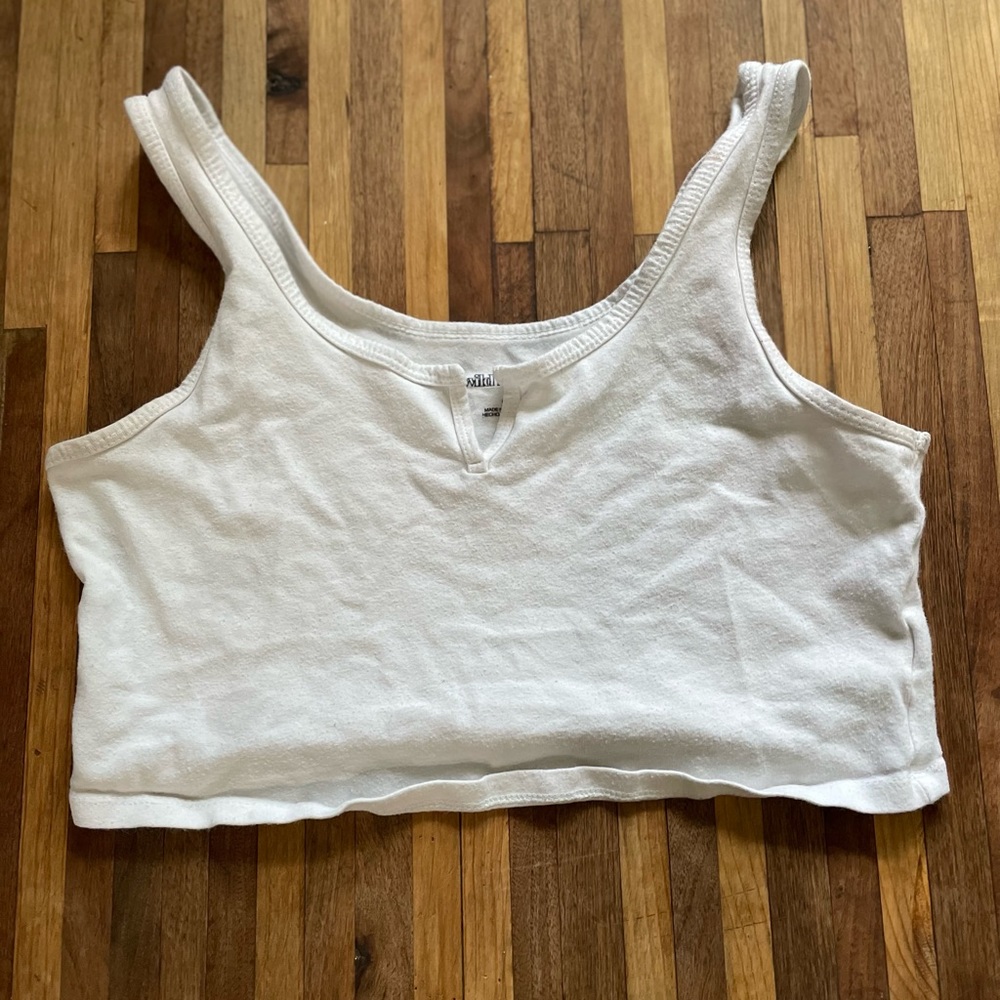 White crop top